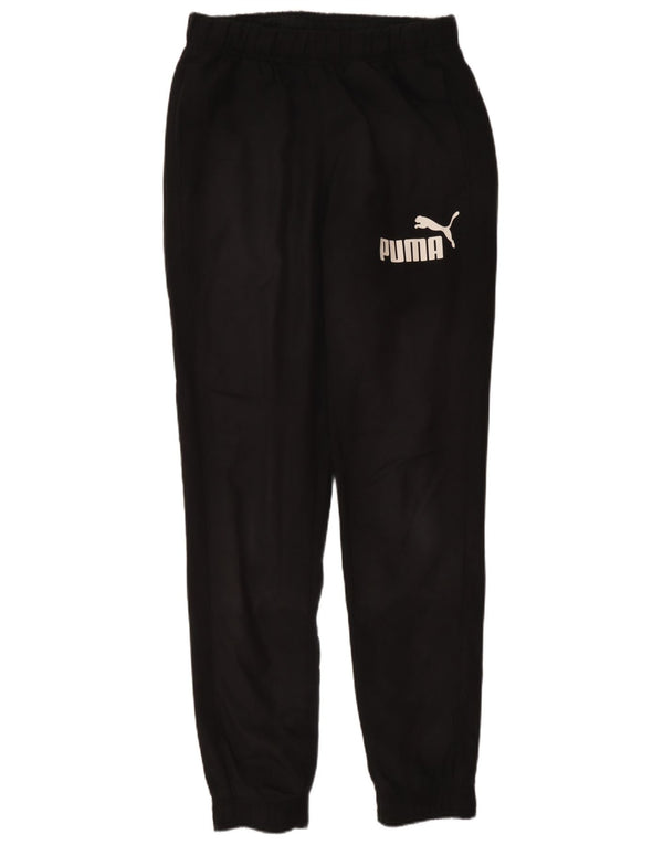 Puma Mens Graphic Tracksuit Trousers Joggers Small  Black