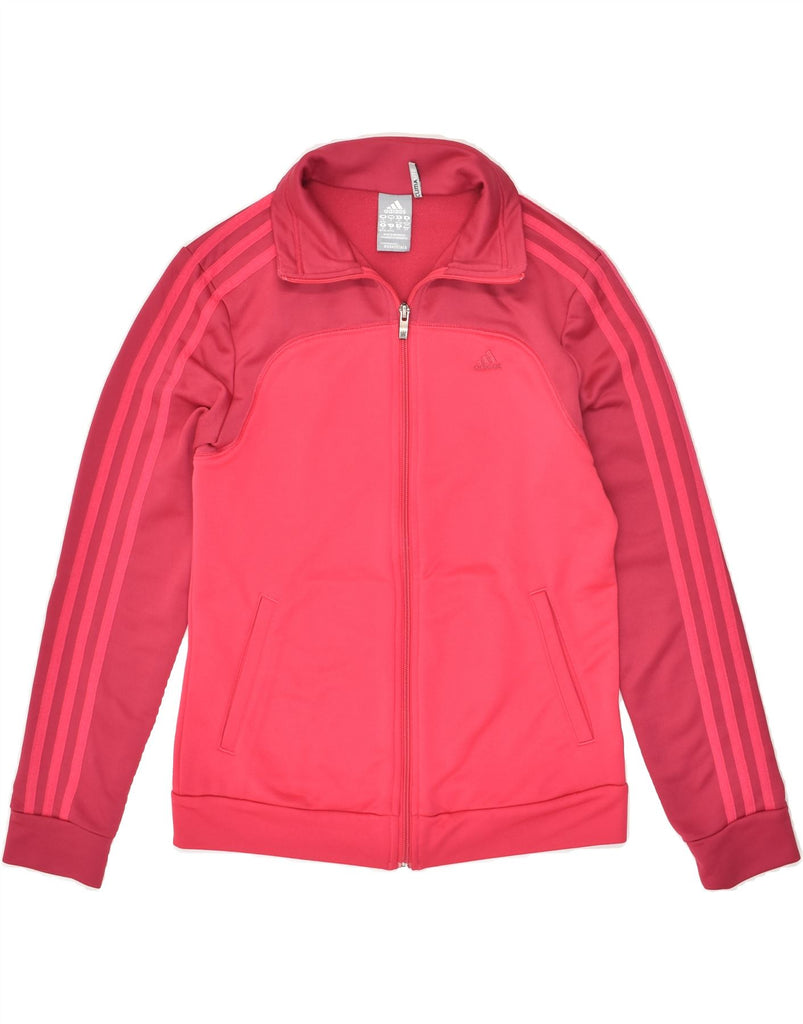 ADIDAS Womens Tracksuit Top Jacket UK 8/10 Small Pink Polyester | Vintage Adidas | Thrift | Second-Hand Adidas | Used Clothing | Messina Hembry 