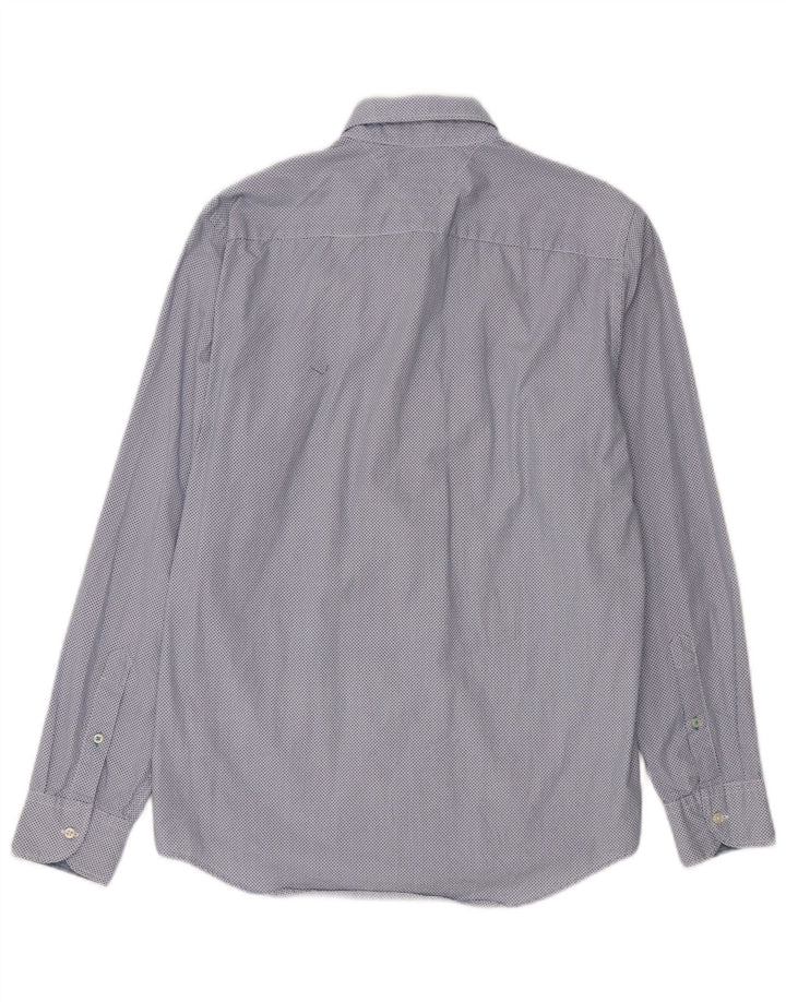 Tommy Hilfiger Mens Regular Fit Shirt Medium Blue Spotted Cotton