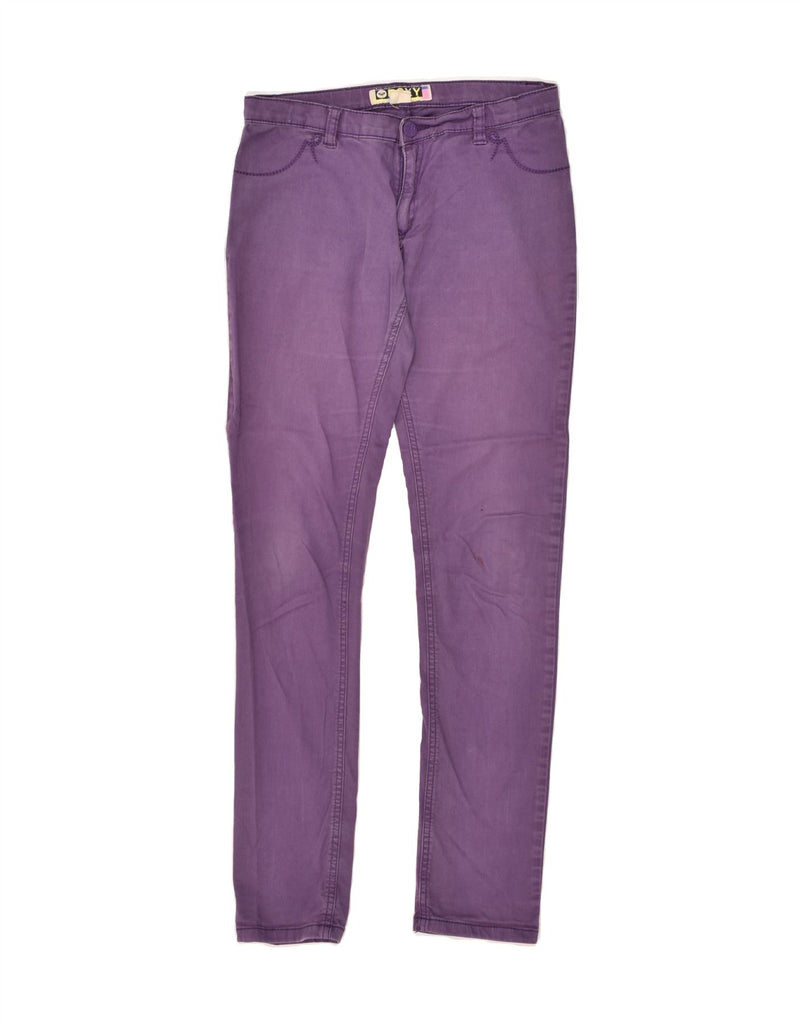 ROXY Girls Slim Casual Trousers 15-16 Years W30 L30 Purple Cotton | Vintage Roxy | Thrift | Second-Hand Roxy | Used Clothing | Messina Hembry 