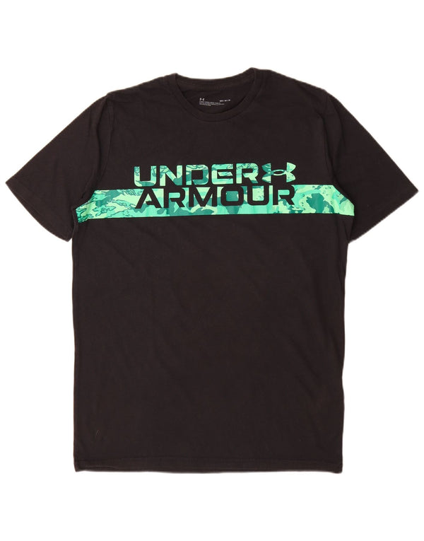 Under Armour Mens Graphic T-Shirt Top Medium Black Cotton