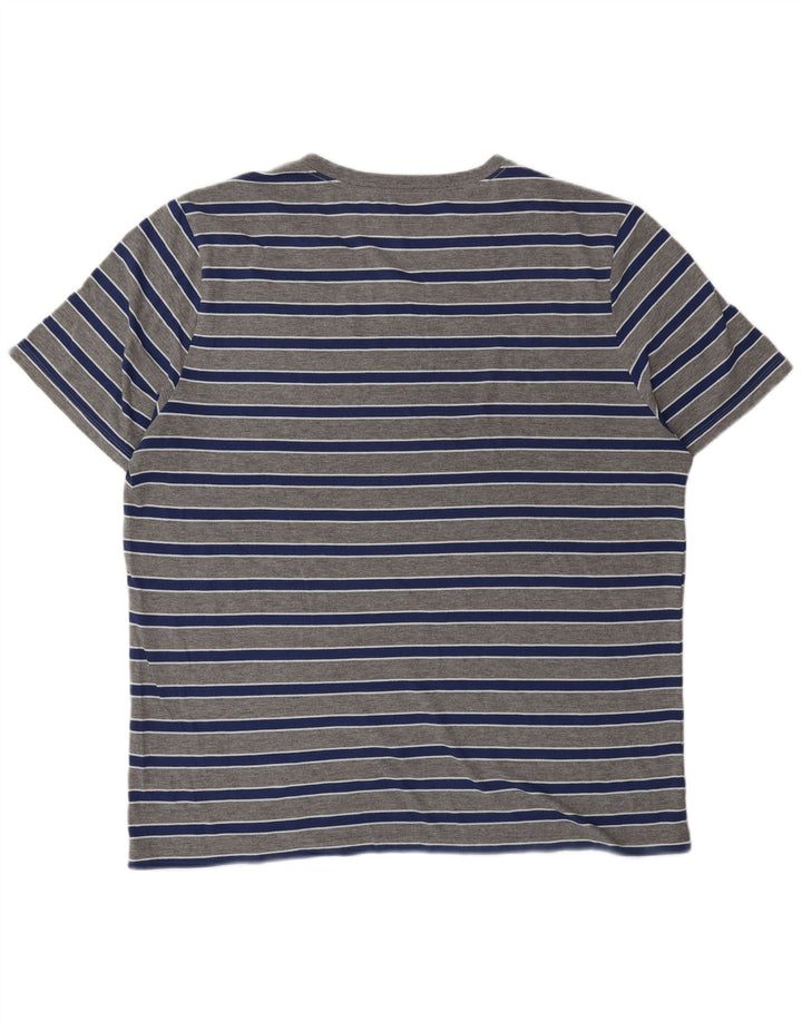 GAP Mens T-Shirt Top XL Grey Striped