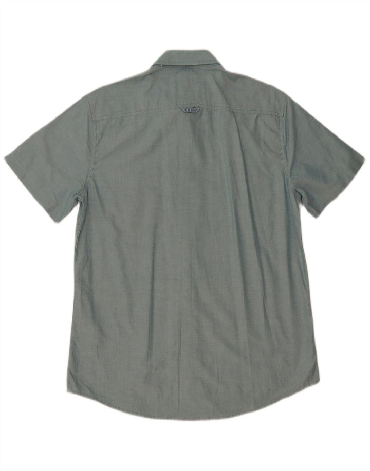Crew Clothing Mens Short Sleeve Shirt Medium Blue Cotton