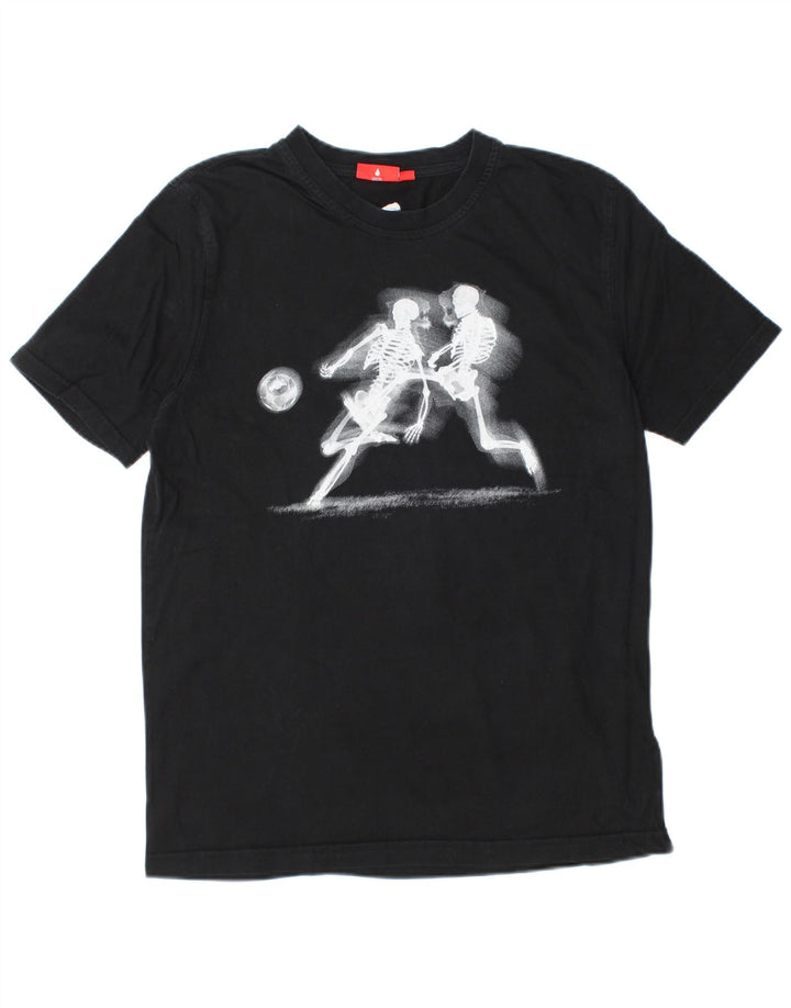 PUMA Mens Graphic T-Shirt Top Medium Black Cotton