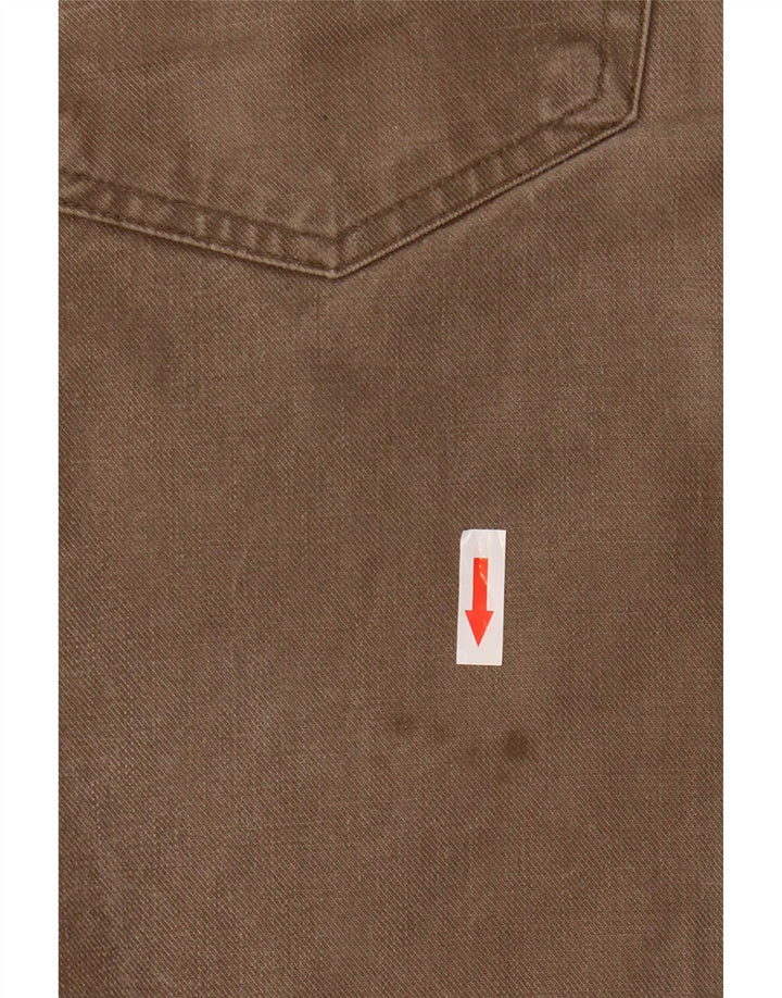 Trussardi Mens Straight Jeans W33 L27 Beige Cotton