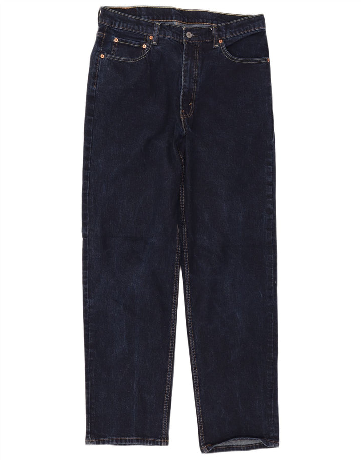 Levi's Mens 550 Relaxed Fit Straight Jeans W36 L34 Navy Blue Cotton