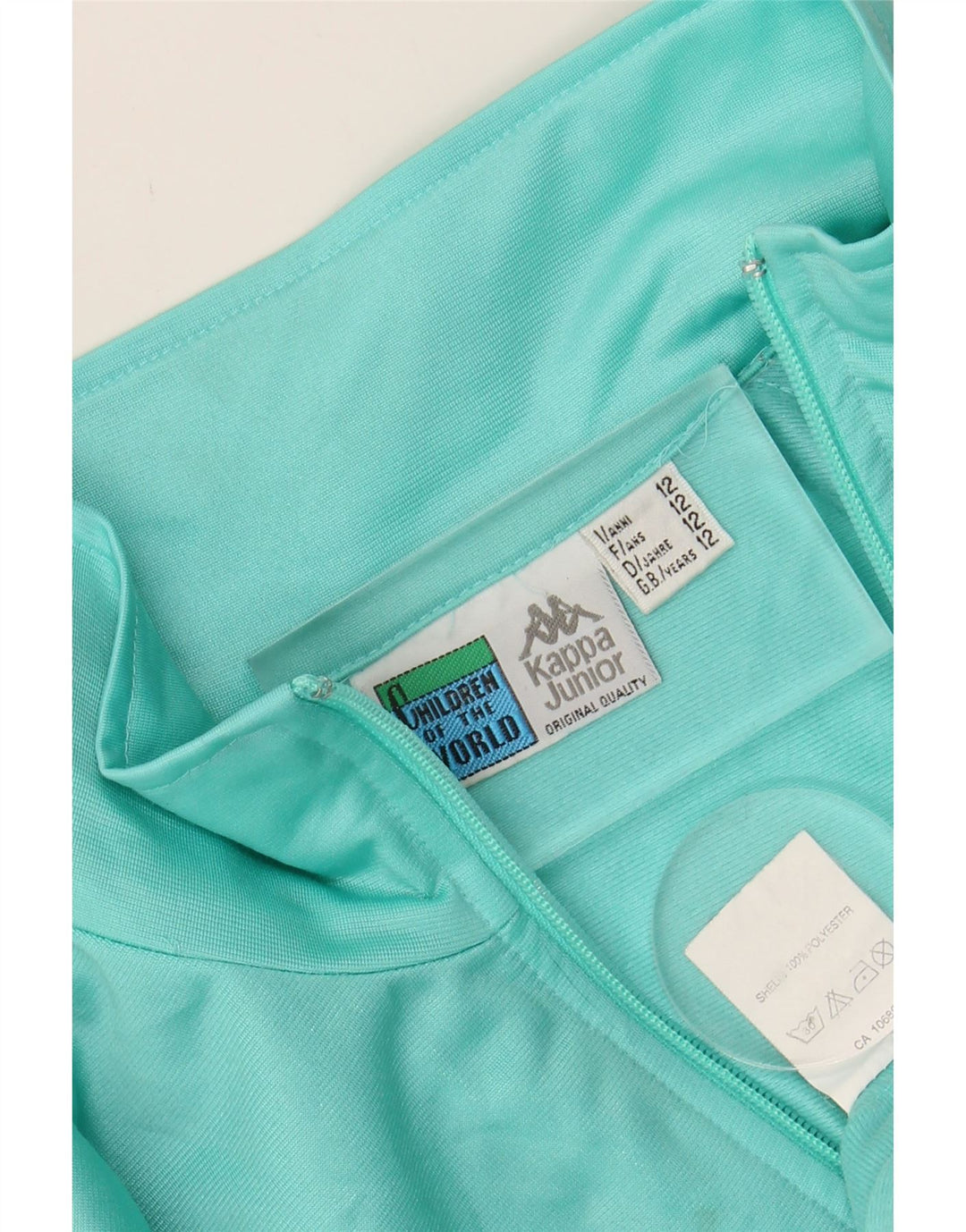 KAPPA Boys Graphic Tracksuit Top Jacket 11-12 Years Turquoise Polyester Vintage Kappa and Second-Hand Kappa from Messina Hembry 