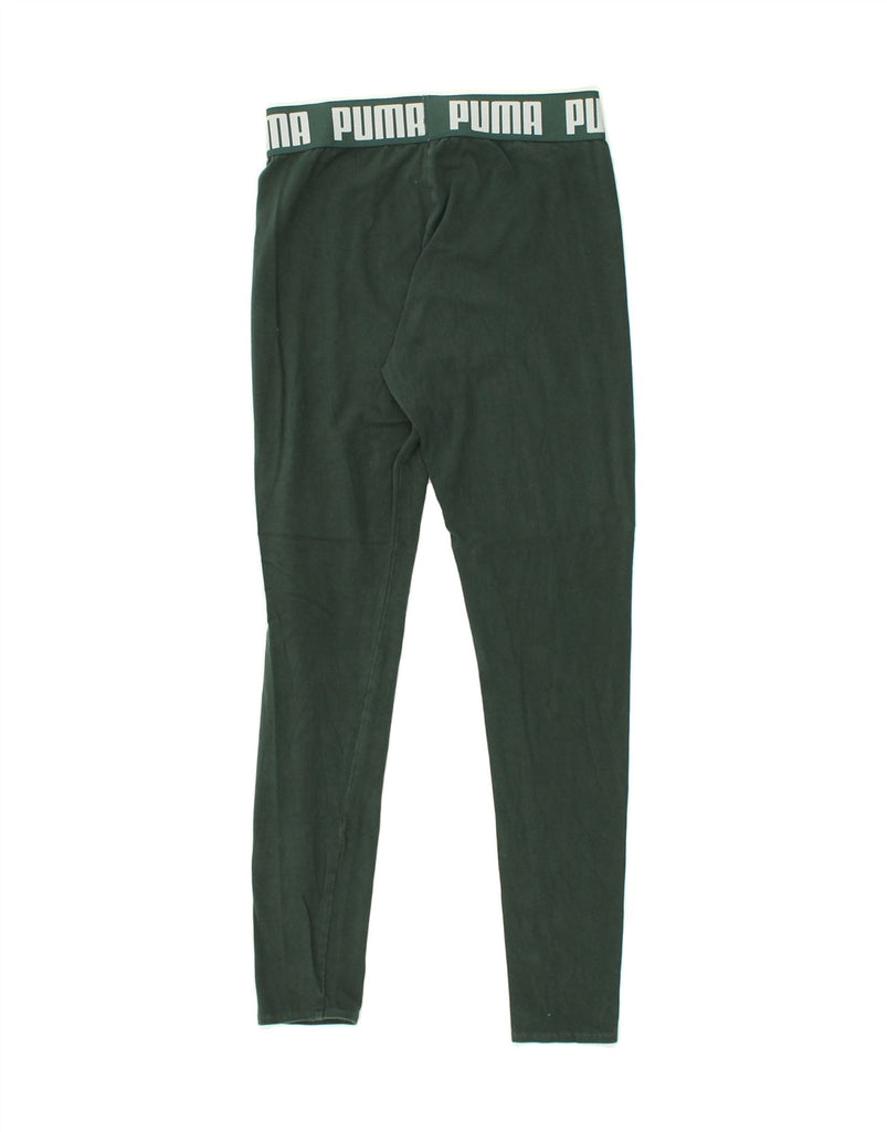 PUMA Womens Leggings UK 8 Small Green | Vintage Puma | Thrift | Second-Hand Puma | Used Clothing | Messina Hembry 