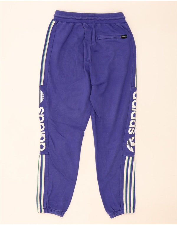 Adidas Mens Graphic Tracksuit Trousers Joggers Small Purple Cotton