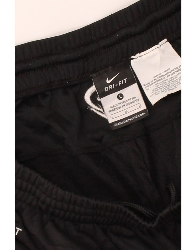 NIKE Mens Dri Fit Tracksuit Trousers Joggers Large Black Polyester Vintage Nike and Second-Hand Nike from Messina Hembry 