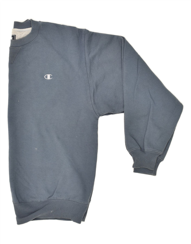 CHAMPION Mens Sweatshirt Jumper Large Blue Cotton | Vintage Champion | Thrift | Second-Hand Champion | Used Clothing | Messina Hembry 