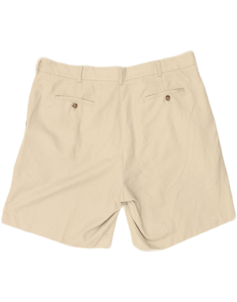 IZOD Mens Pegged Chino Shorts W40 XL Beige Polyester Vintage Izod and Second-Hand Izod from Messina Hembry 