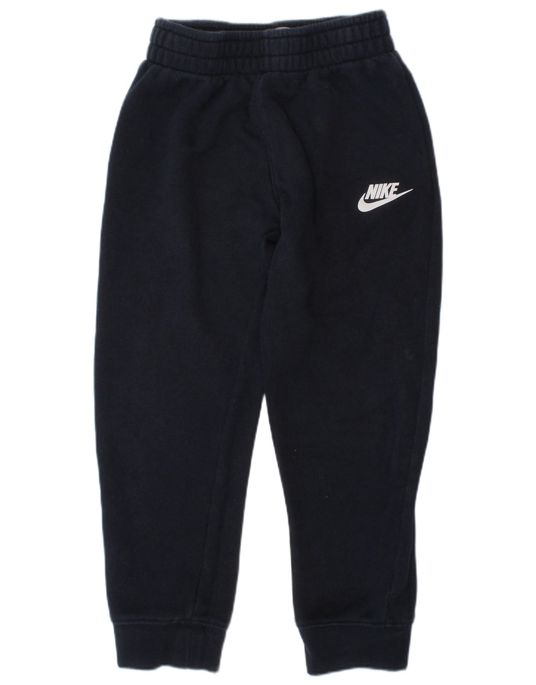 NIKE Boys Tracksuit Trousers Joggers 5-6 Years Medium Navy Blue Cotton