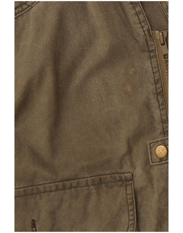 FRANKONIA JAGD  Mens Utility Gilet UK 40 Large Khaki Cotton