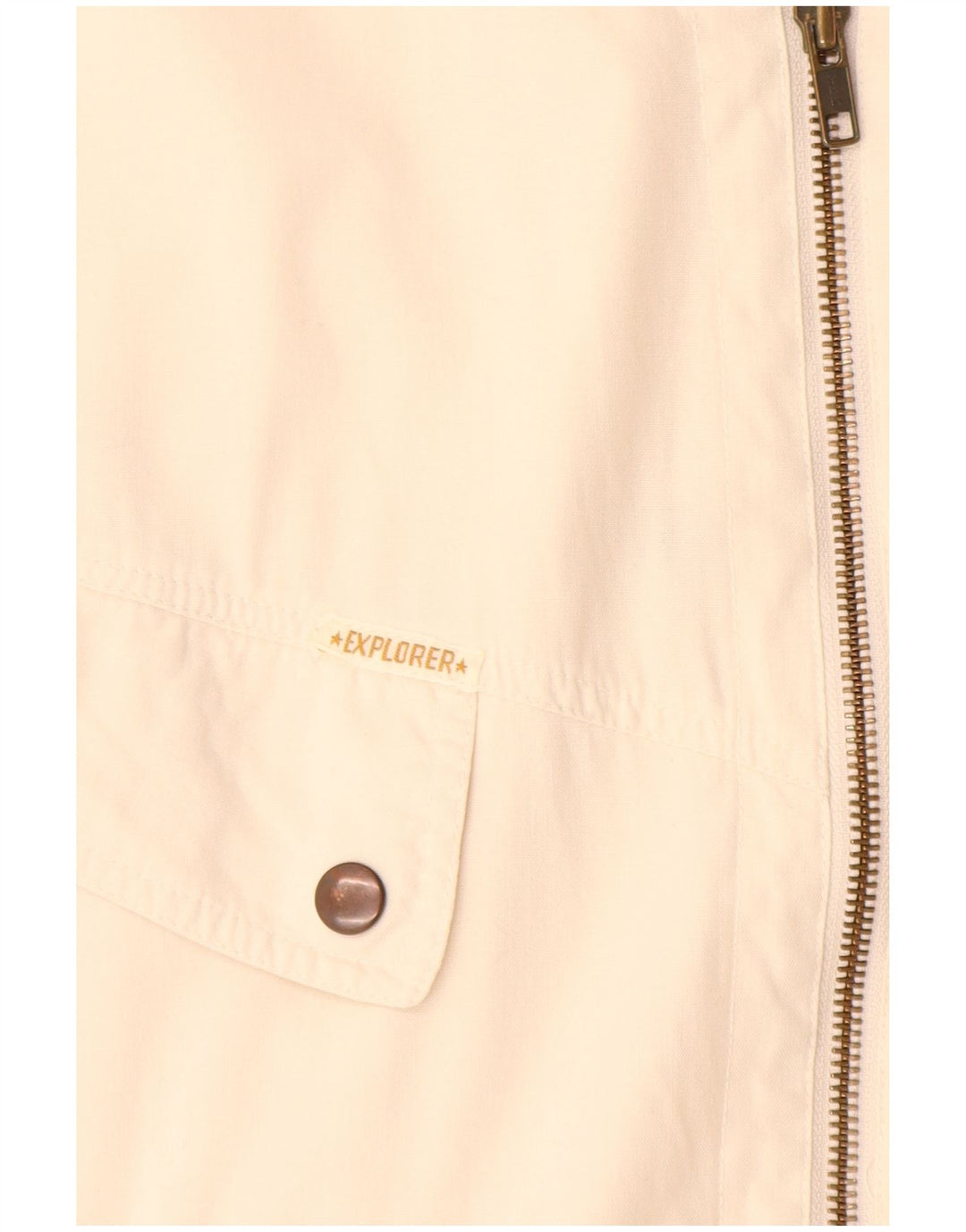 Explorer Mens Utility Gilet UK 38 Medium Off White Cotton