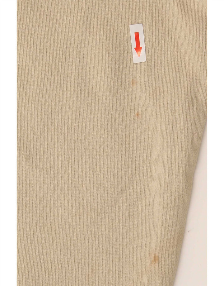 Zara Mens Tracksuit Trousers Joggers Medium Beige Cotton