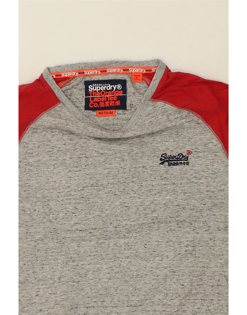 SUPERDRY Mens Top Long Sleeve Medium Grey Flecked Cotton | Vintage Superdry | Thrift | Second-Hand Superdry | Used Clothing | Messina Hembry 