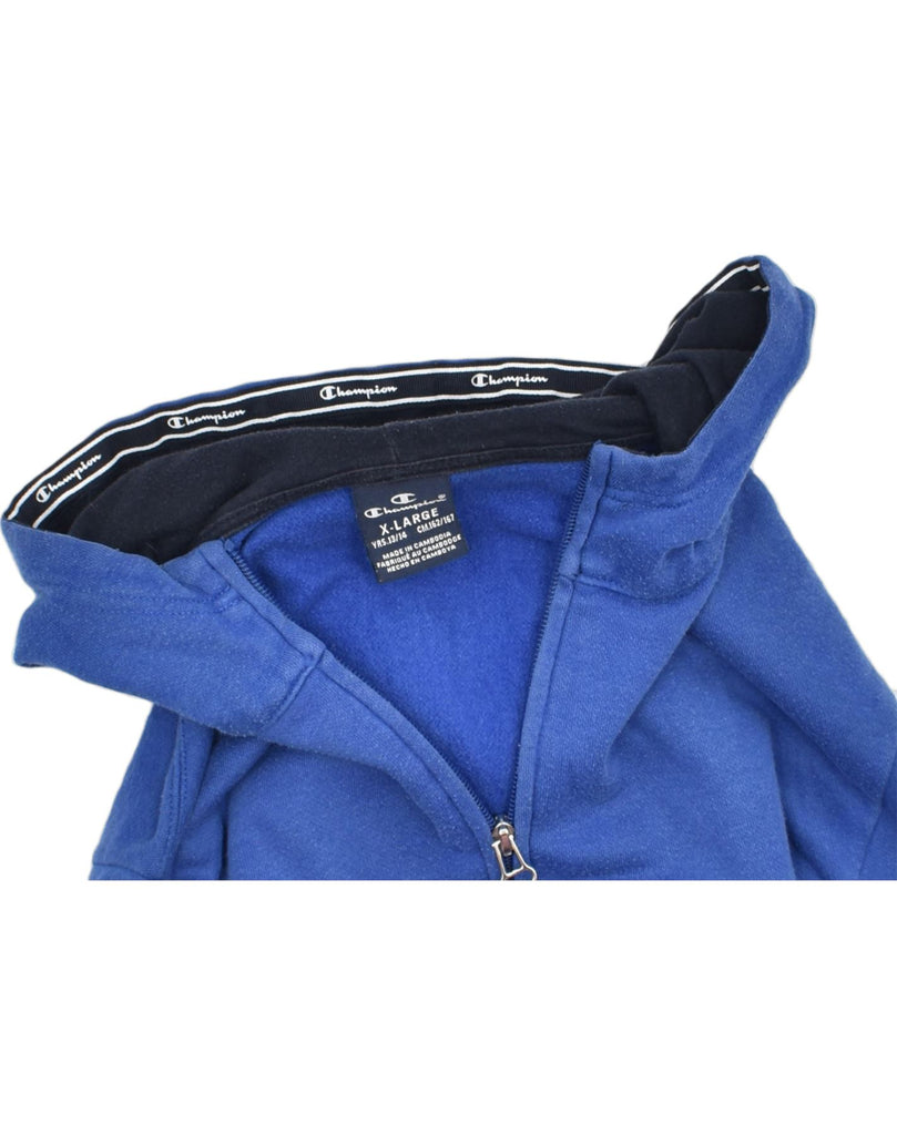 CHAMPION Boys Graphic Hoodie Jumper 13-14 Years XL Blue Cotton | Vintage | Thrift | Second-Hand | Used Clothing | Messina Hembry 