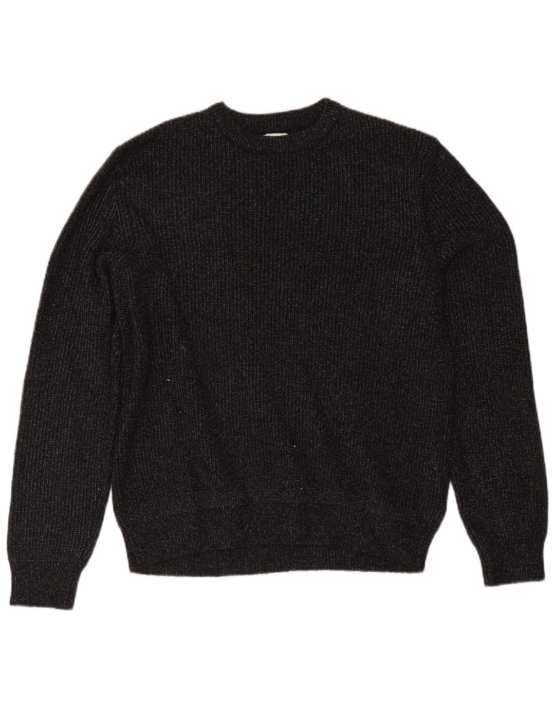 Marks & Spencer Mens Crew Neck Jumper Sweater Medium Black Flecked