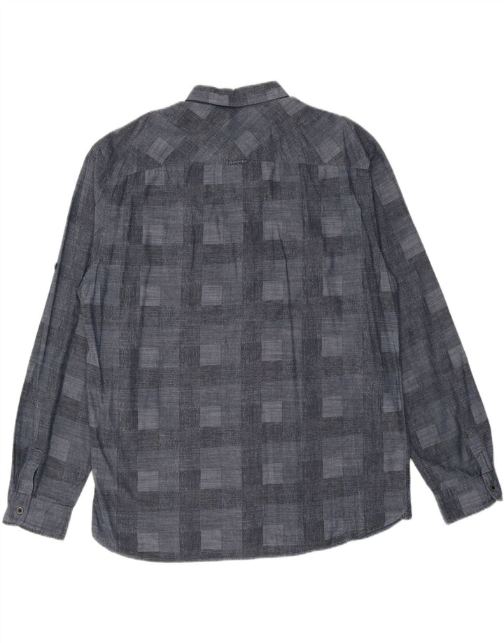 TOM TAILOR Mens Shirt 2XL Navy Blue Geometric