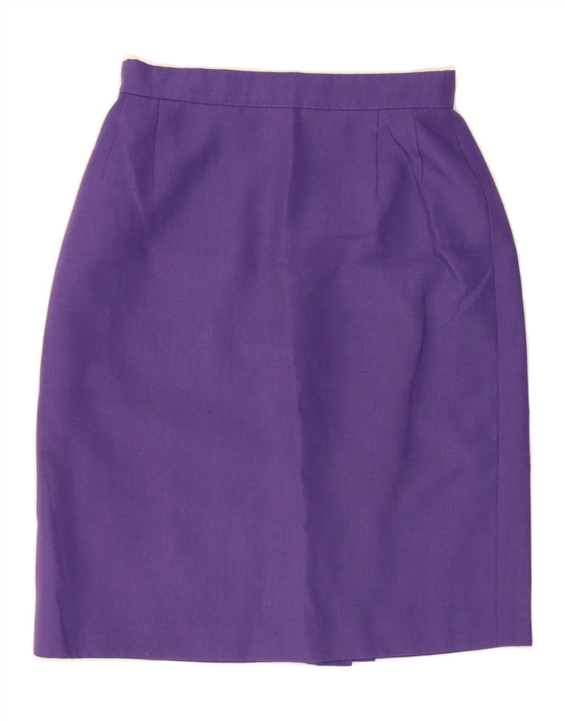 VINTAGE Womens Pencil Skirt W24 XS Purple Vintage Vintage and Second-Hand Vintage from Messina Hembry 