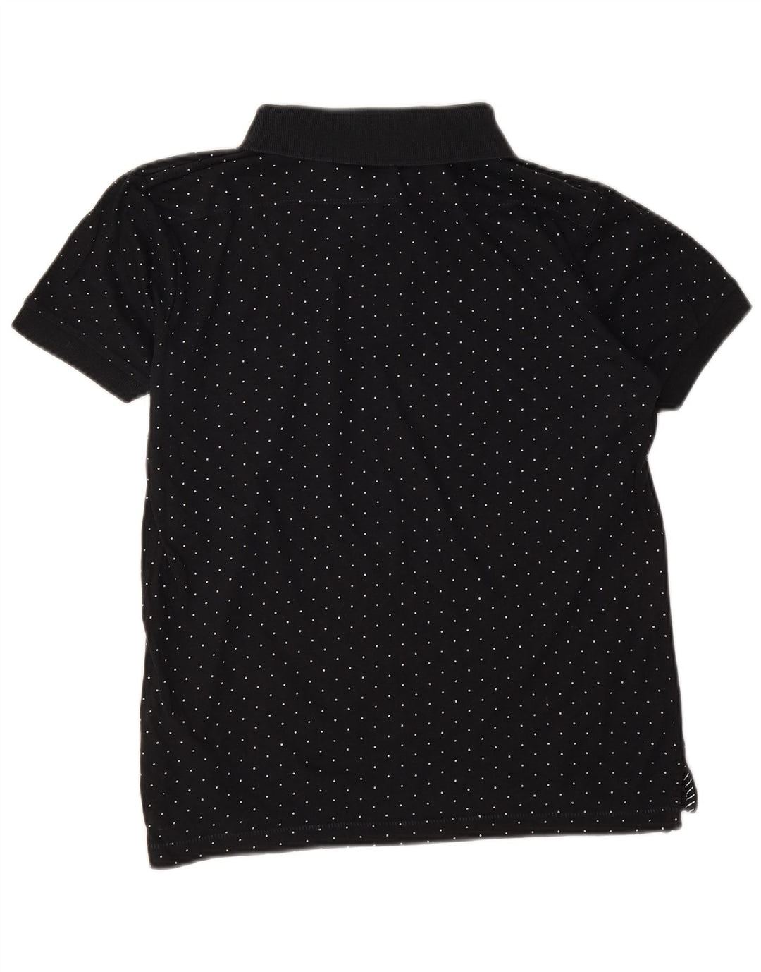 French Connection Mens Polo Shirt Small Black Spotted Cotton