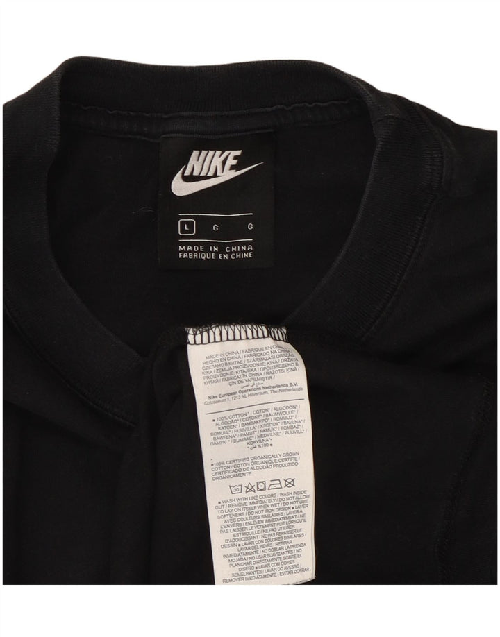 Nike Mens T-Shirt Top Large Black Cotton