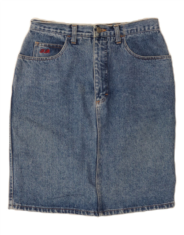 LAURA BIAGIOTTI Womens Denim Skirt W30 Medium Blue Cotton Vintage Laura Biagiotti and Second-Hand Laura Biagiotti from Messina Hembry 