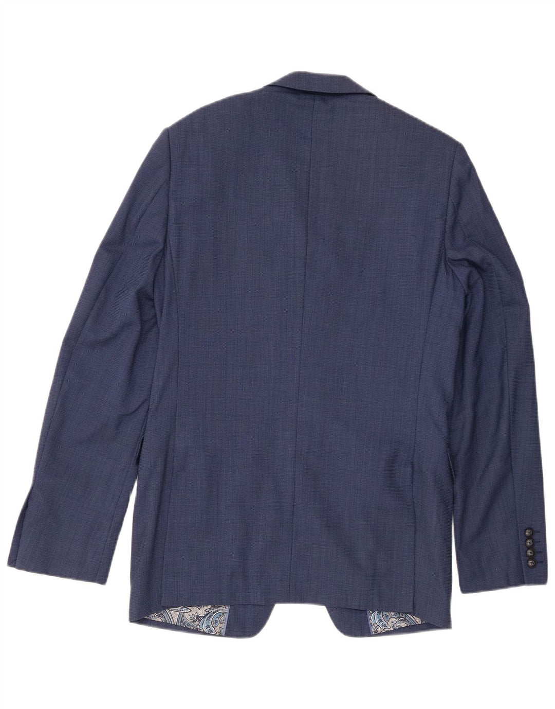 Marks & Spencer Mens 2 Button Blazer Jacket UK 38 Medium Blue Wool