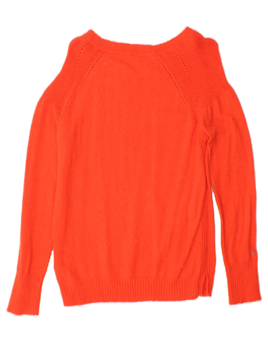 WHITE STUFF Womens Boat Neck Jumper Sweater UK 12 Medium Orange Nylon Vintage White Stuff and Second-Hand White Stuff from Messina Hembry 