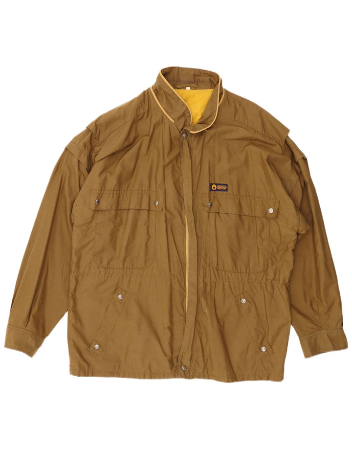 CIESSE PIUMINI Mens Utility Jacket IT 54 2XL Khaki Cotton