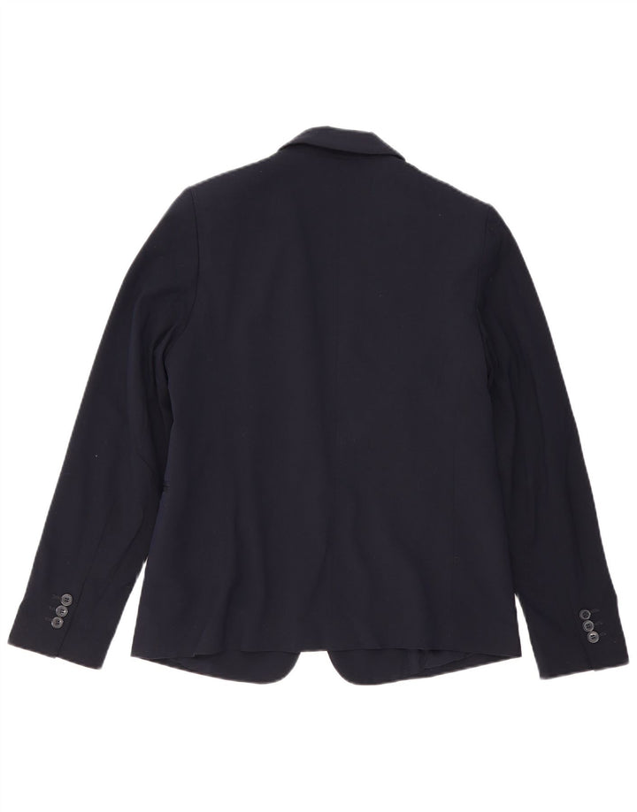 Marks & Spencer Womens 1 Button Blazer Jacket UK 10 Small Navy Blue