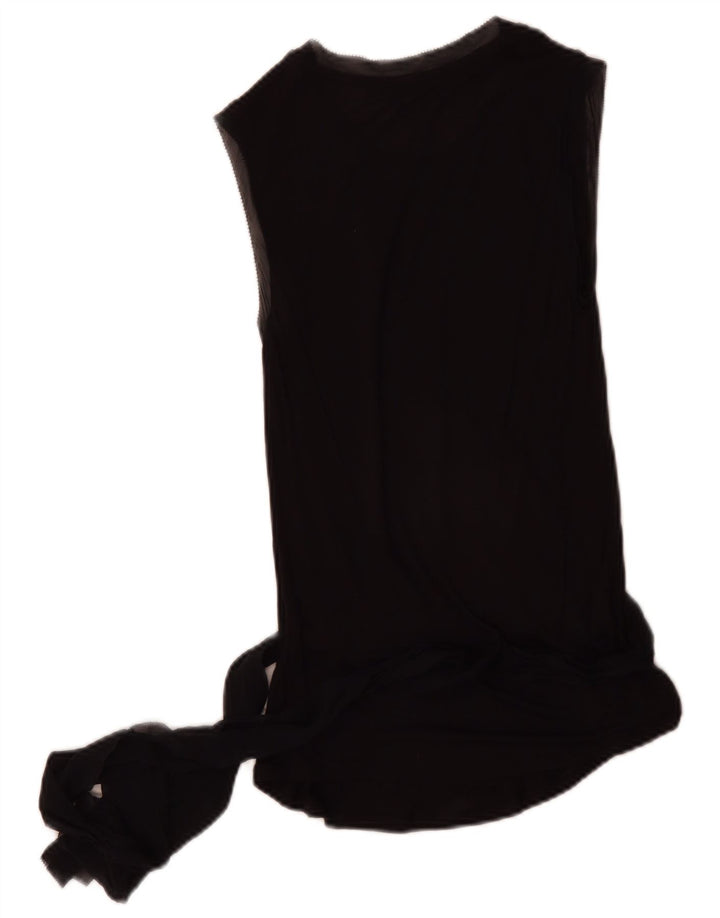 Massimo Dutti Womens Sleeveless Blouse Top UK 10 Small Black