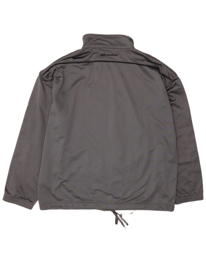 Reebok Mens Tracksuit Top Jacket Medium Grey Polyester