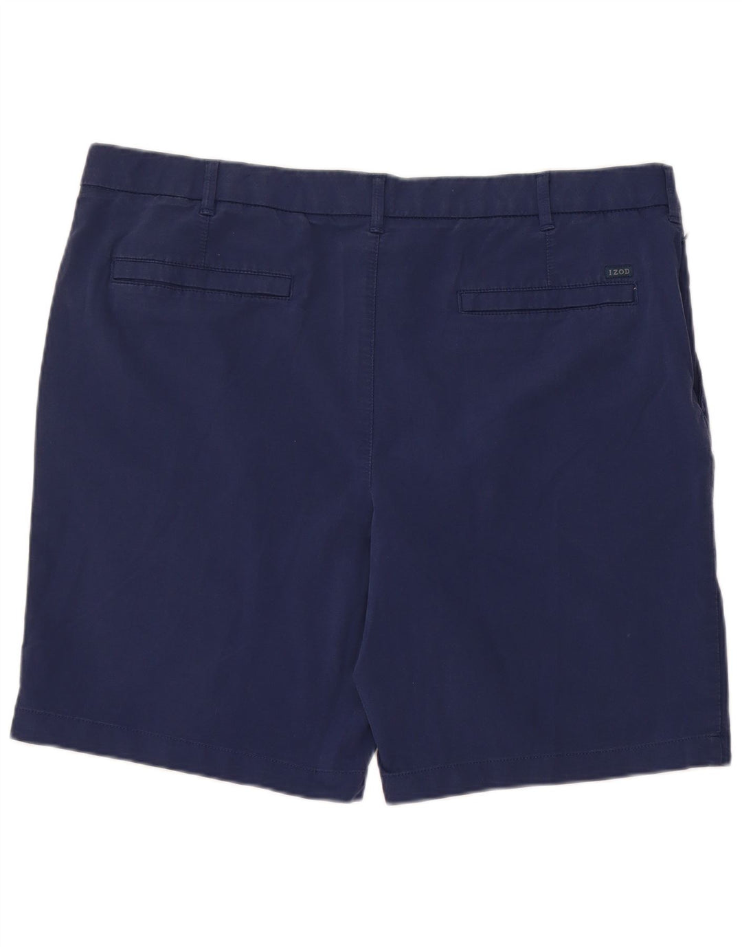IZOD Mens Chino Shorts W40 XL Navy Blue Cotton