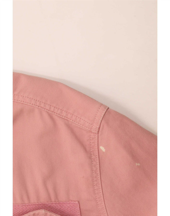Marks & Spencer Womens Utility Jacket UK 14 Large Pink Cotton