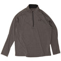 Under Armour Mens Zip Neck Pullover Tracksuit Top Large Grey Polyester