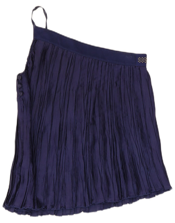 Patrizia Pepe Womens One Shoulder Top IT 40 Small Navy Blue Polyester