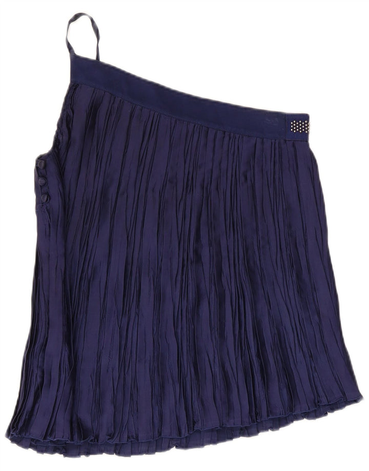 Patrizia Pepe Womens One Shoulder Top IT 40 Small Navy Blue Polyester