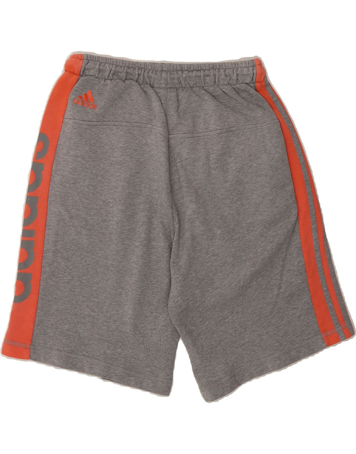 ADIDAS Mens Climalite Graphic Sport Shorts Medium  Grey Colourblock Cotton Vintage Adidas and Second-Hand Adidas from Messina Hembry 