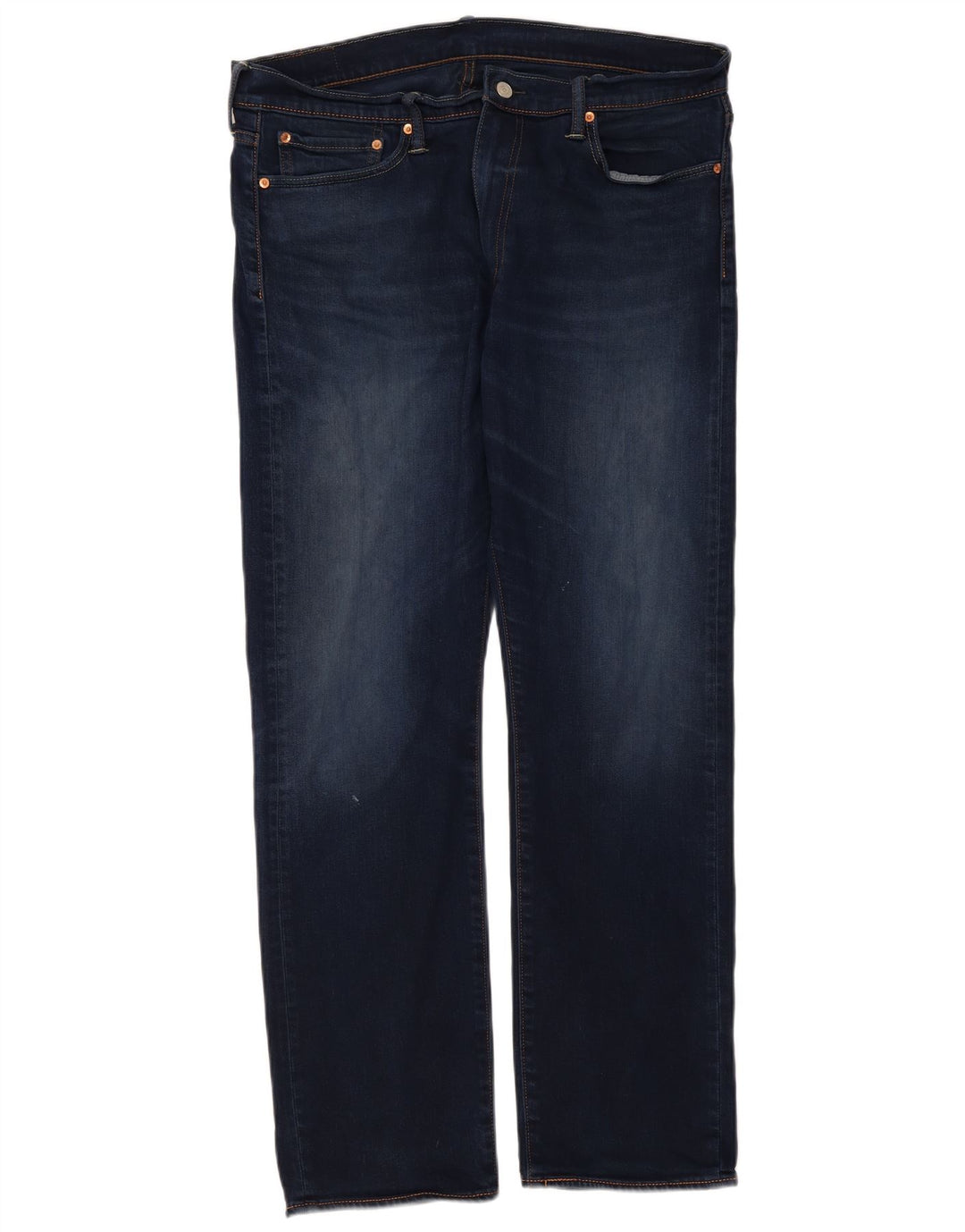 Levi's Mens 513 Slim Straight Jeans W36 L32 Navy Blue Cotton