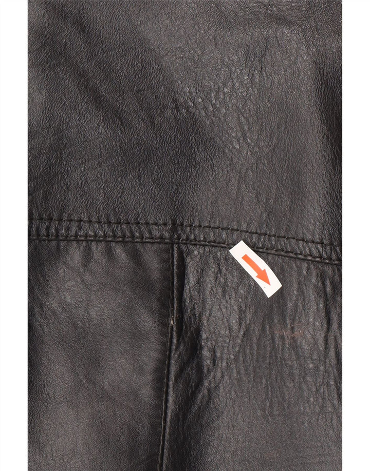 Vintage Mens Leather Jacket UK 40 Large Black