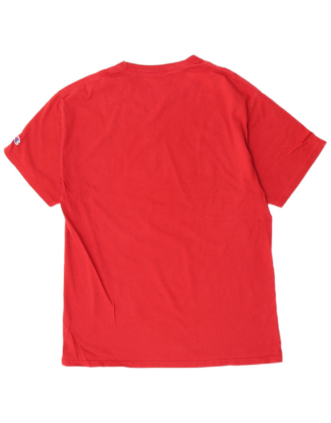 Champion Mens Graphic T-Shirt Top Large Red Cotton