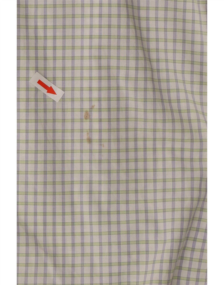 Lacoste Mens Shirt Size 42 Large White Check