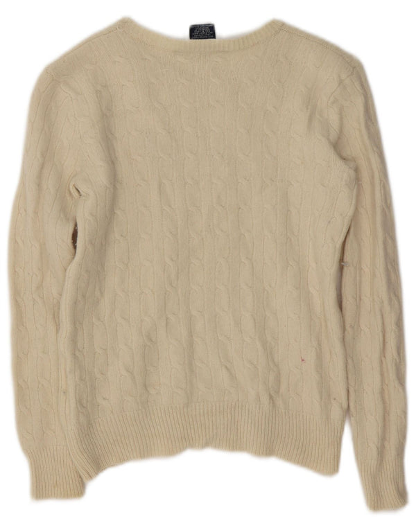 Ralph Lauren Girls Boat Neck Jumper Sweater 9-10 Years Off White