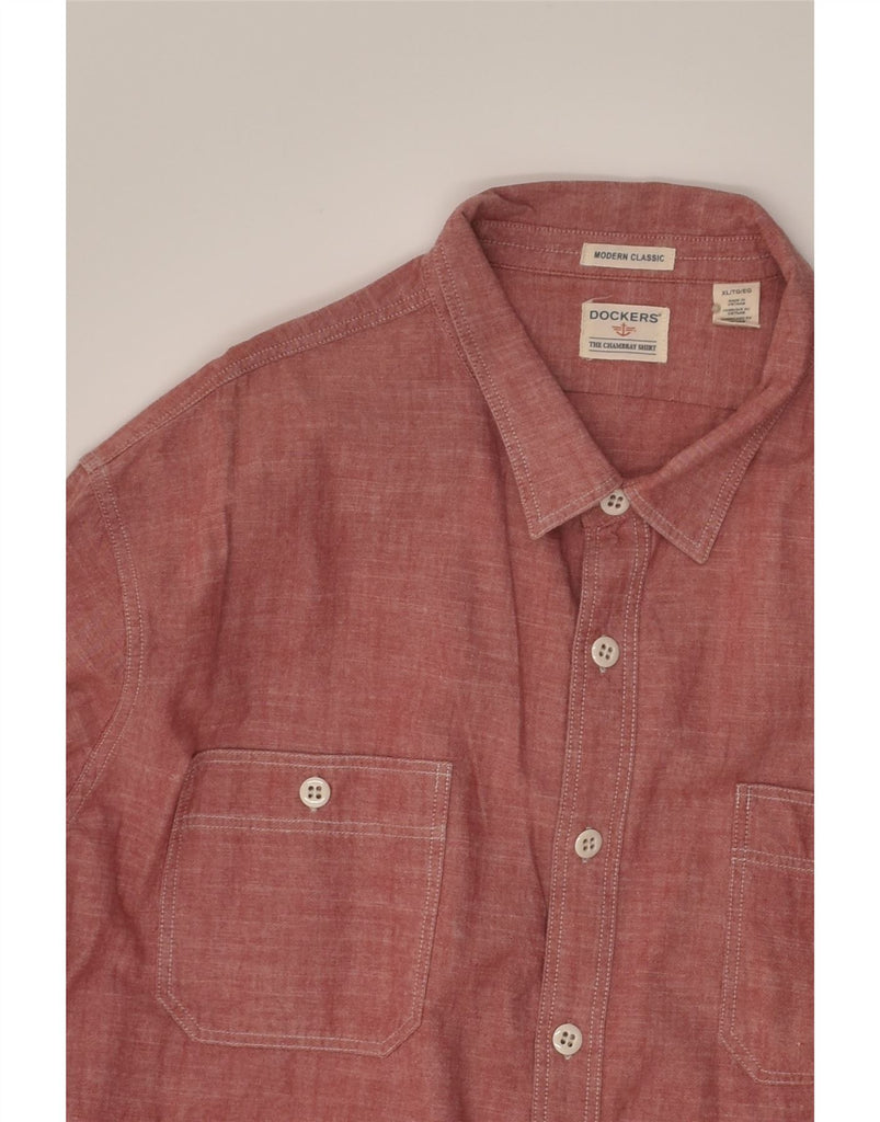 DOCKERS Mens Modern Classic Shirt XL Pink Cotton | Vintage Dockers | Thrift | Second-Hand Dockers | Used Clothing | Messina Hembry 