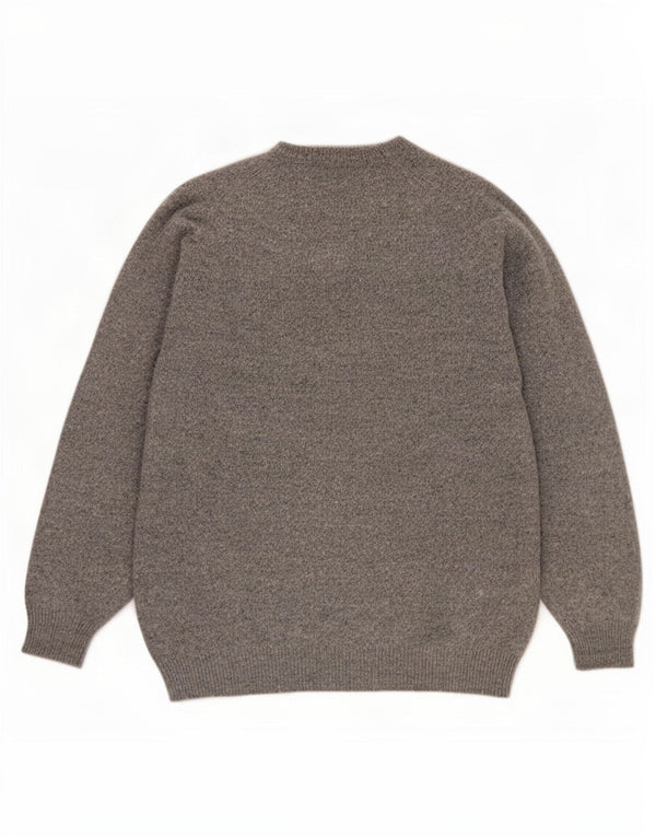 Edward Spiers Womens V-Neck Jumper Sweater UK 16 Large Grey New Wool
