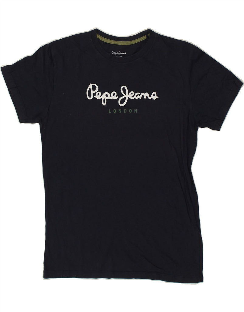 PEPE JEANS Mens Graphic T-Shirt Top XS Navy Blue Cotton Vintage PEPE Jeans and Second-Hand PEPE Jeans from Messina Hembry 