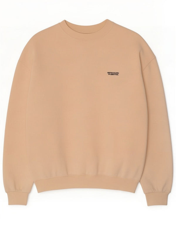 Benetton Mens Sweatshirt Jumper Large Beige