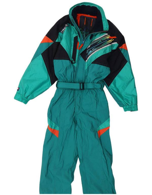Colmar Mens Hooded Ski Jumpsuit IT 52 XL Green Colourblock Polyamide